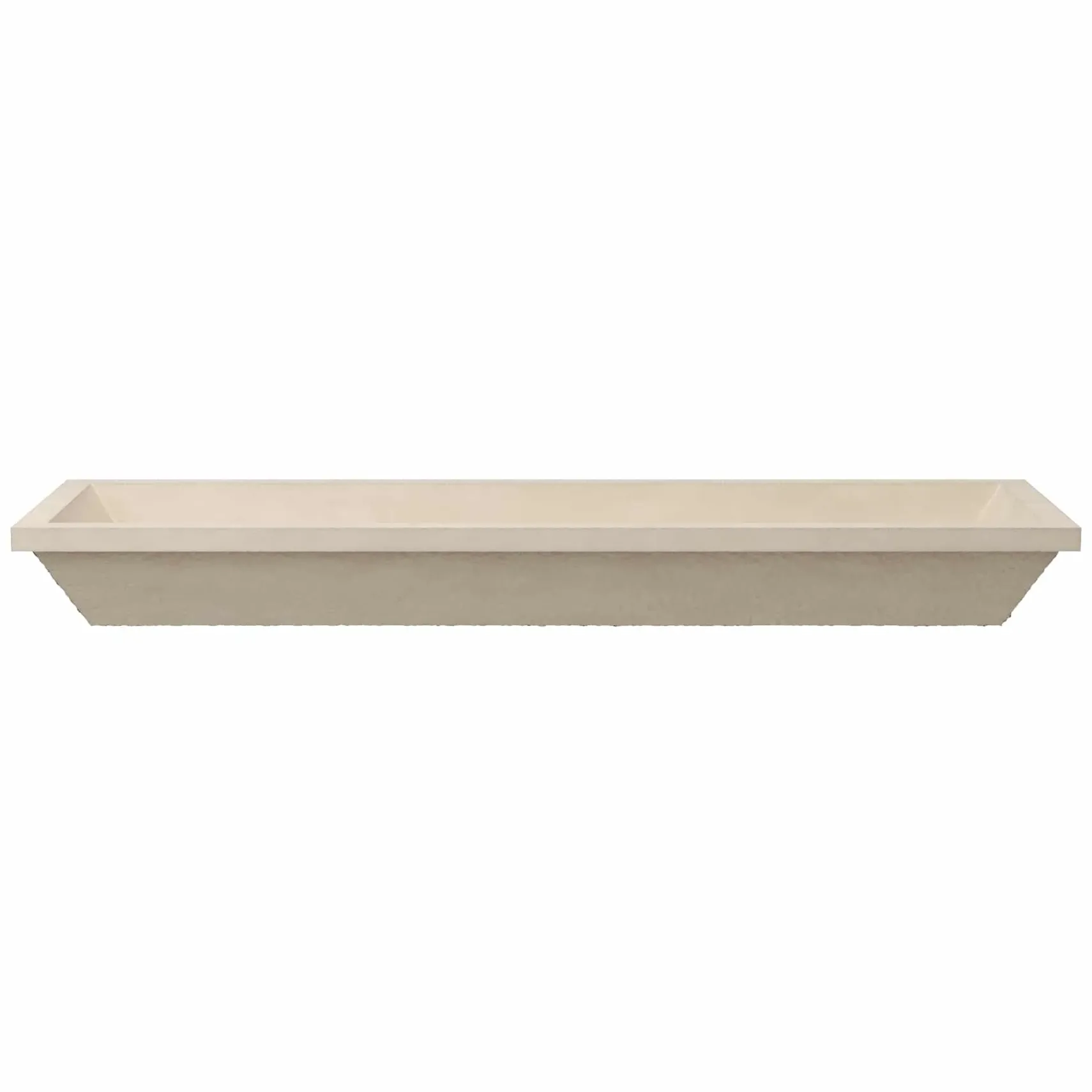 Native Trails Arcata 49" x 15" Rectangle Undermount NativeStone Concrete Bathroom Sink, Sand, NSL4915-D