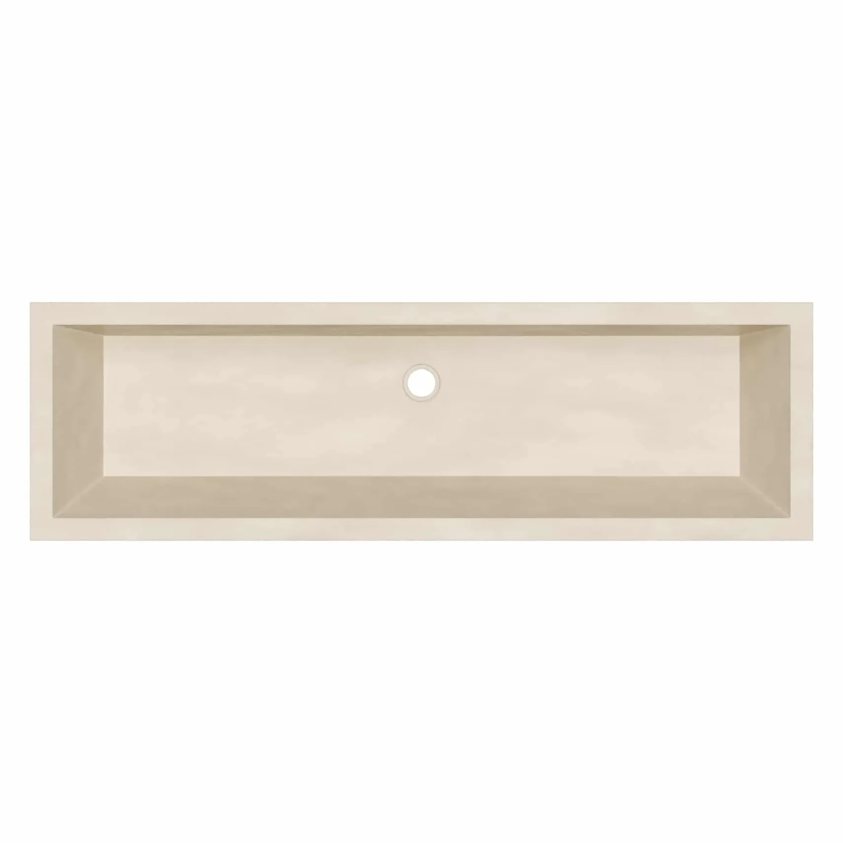 Native Trails Arcata 49" x 15" Rectangle Undermount NativeStone Concrete Bathroom Sink, Sand, NSL4915-D