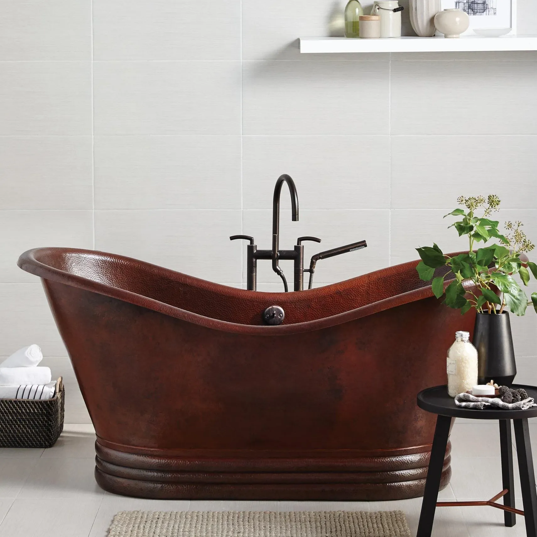 Native Trails Aurora 72" Freestanding Copper Bathtub in Antique Copper, CPS902