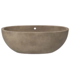 Native Trails Avalon 62" Freestanding NativeStone Concrete Bathtub in Earth, NST6236-E