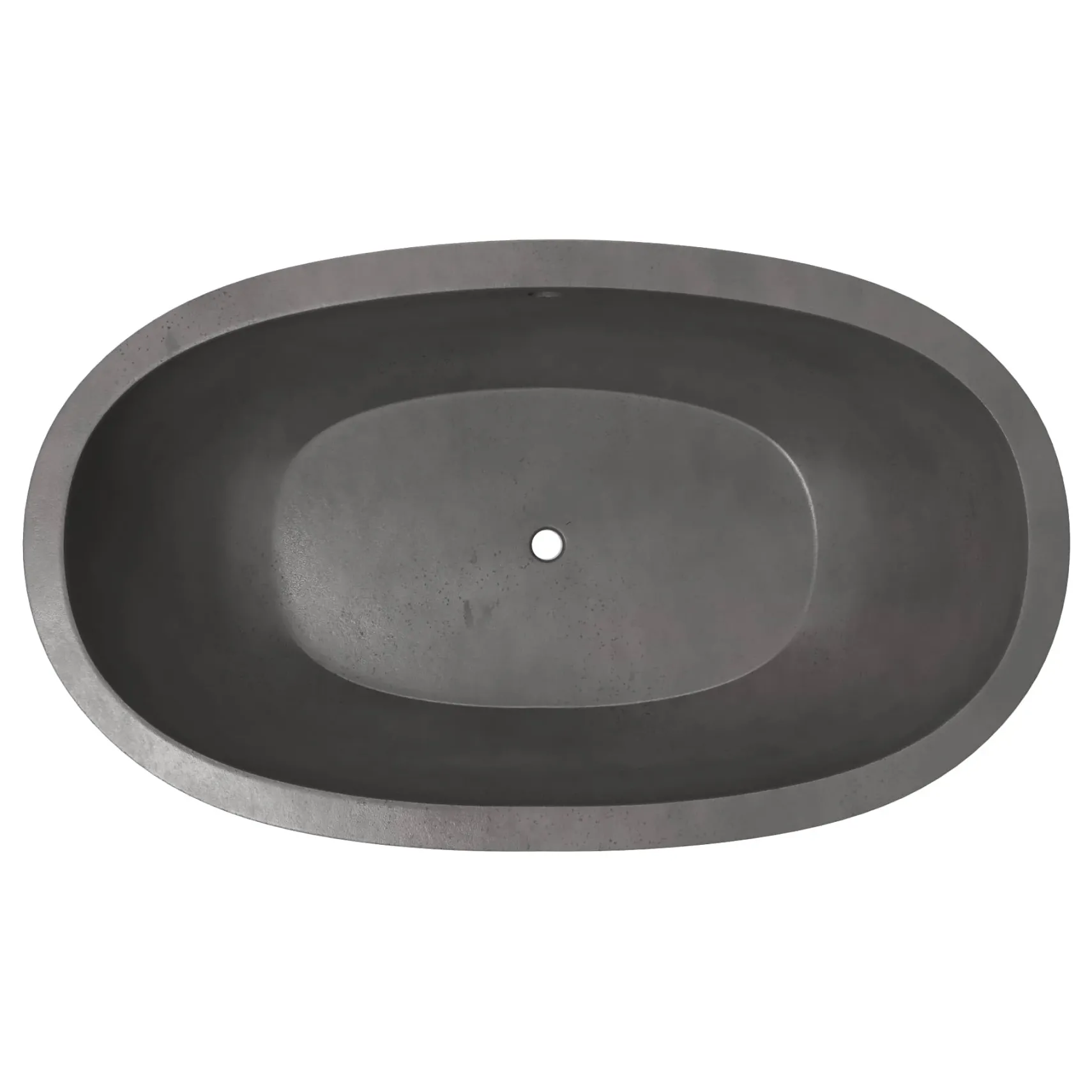 Native Trails Avalon 62" Freestanding NativeStone Concrete Bathtub in Slate, NST6236-S