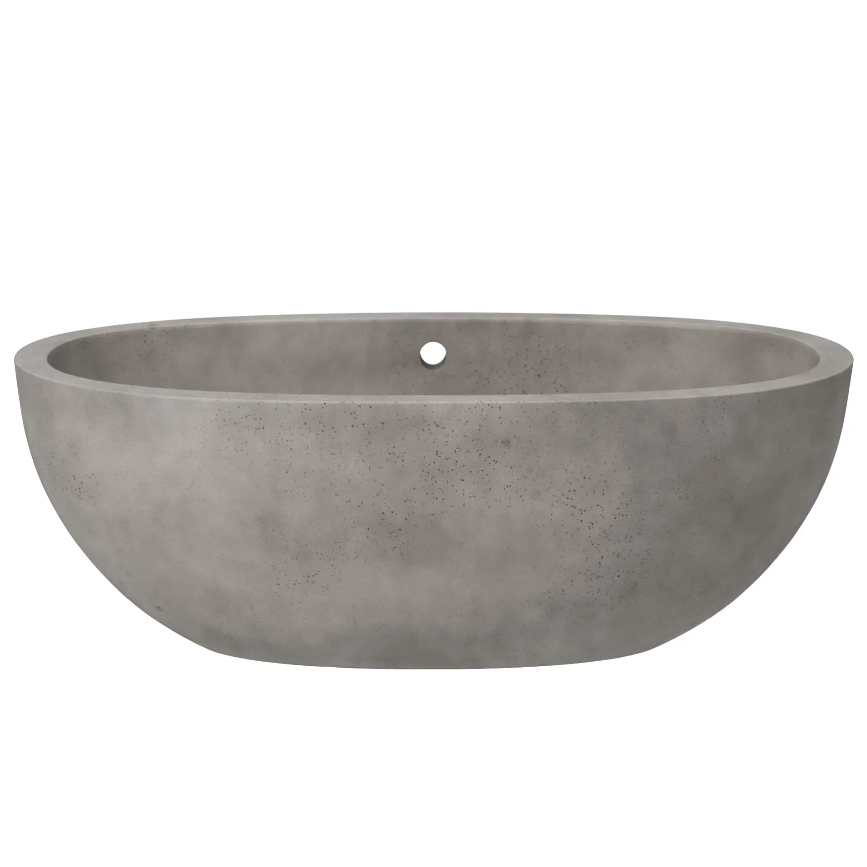 Native Trails Avalon 62" Freestanding NativeStone Concrete Bathtub in Ash, NST6236-A