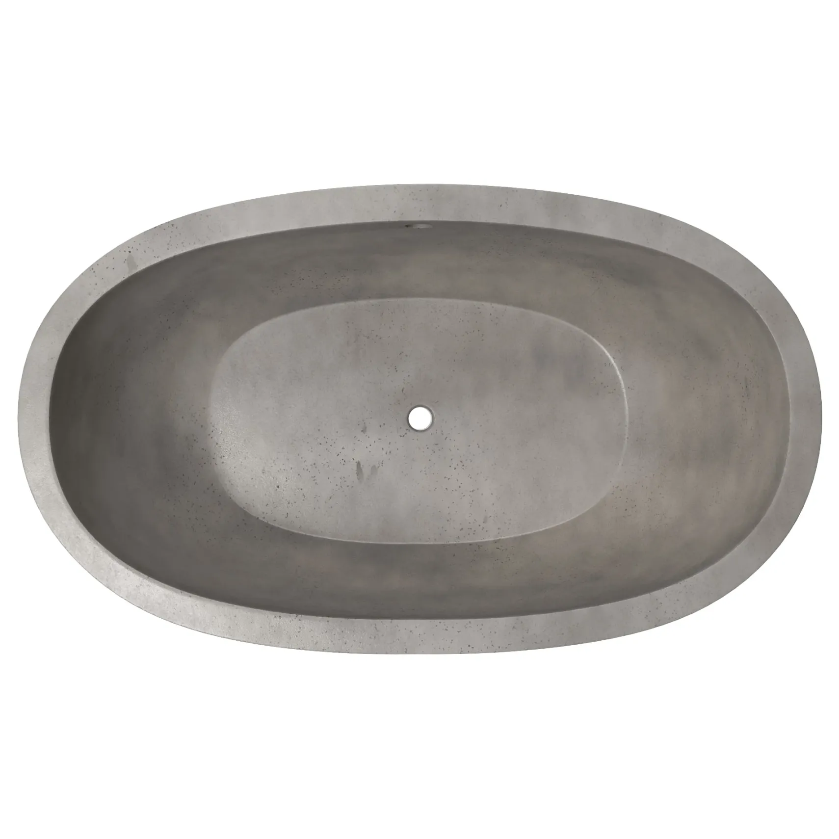 Native Trails Avalon 62" Freestanding NativeStone Concrete Bathtub in Ash, NST6236-A