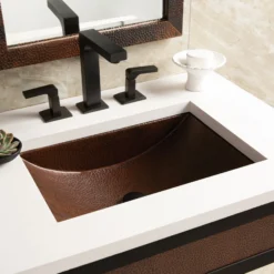 Native Trails Avila 21" Rectangle Copper Bathroom Sink, Antique Copper, CPS245