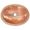 Native Trails Baby Classic 16" Oval Copper Bathroom Sink, Polished Copper, CPS438