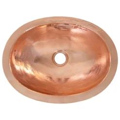 Native Trails Baby Classic 16" Oval Copper Bathroom Sink, Polished Copper, CPS438