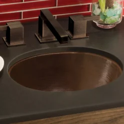 Native Trails Baby Classic 16" Oval Copper Bathroom Sink, Antique Copper, CPS238