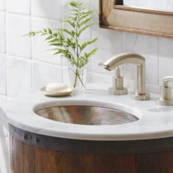 Native Trails Baby Classic 16" Oval Nickel Bathroom Sink, Brushed Nickel, CPS538