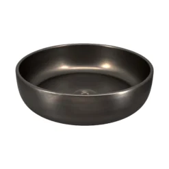 Native Trails Bliss 16" x 16" Round Vessel Fireclay Bathroom Sink, Gunmetal, PML1616-M
