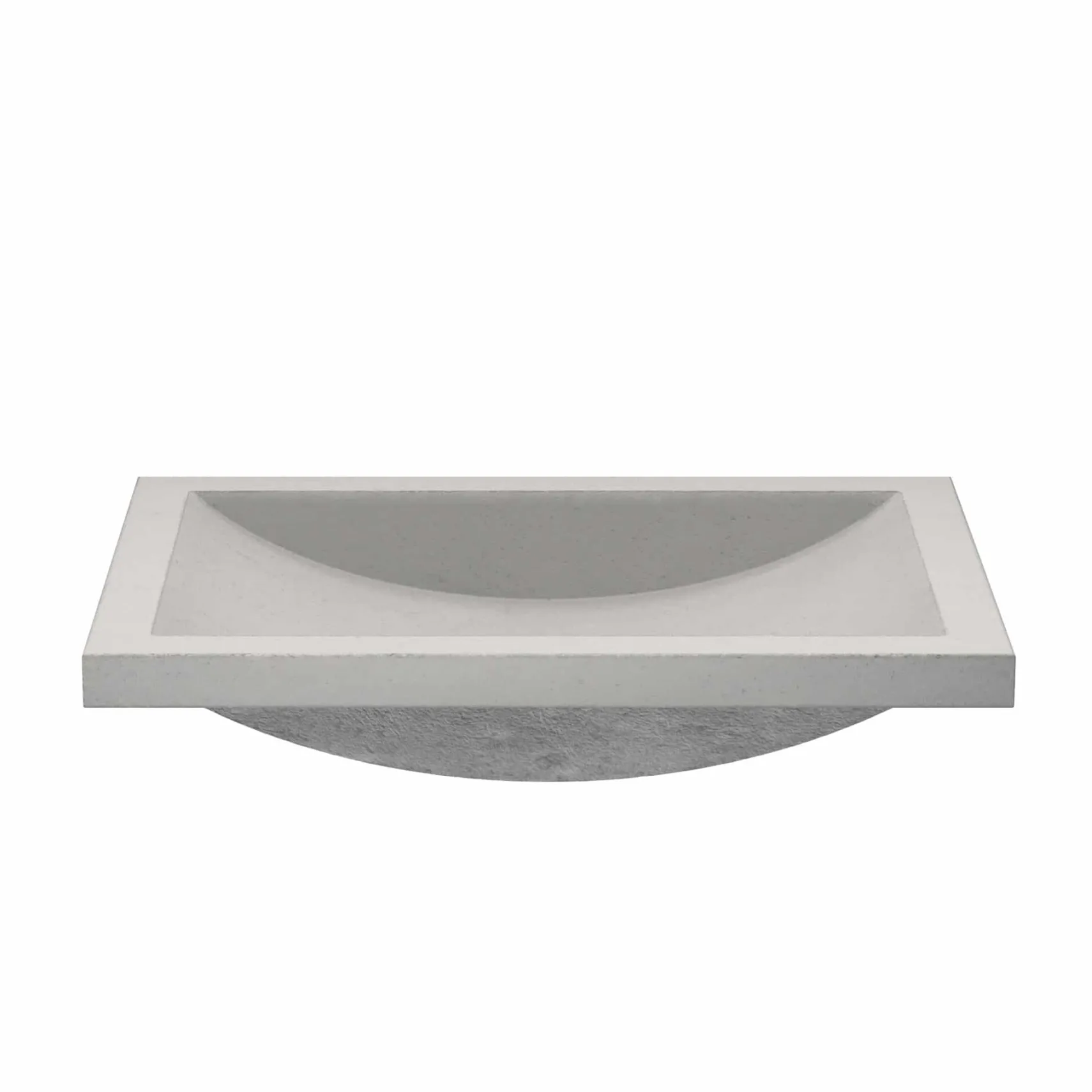Native Trails Cabrillo 21" Rectangle NativeStone Concrete Bathroom Sink, Ash, NSL2014-A