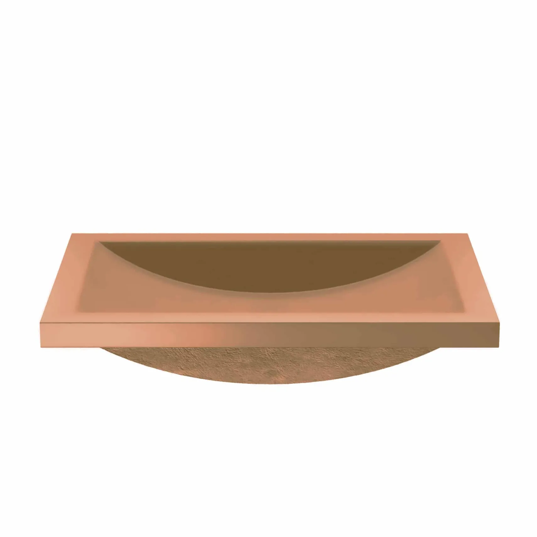 Native Trails Cabrillo 20.75" x 14.75" Rectangle Undermount NativeStone Concrete ADA Bathroom Sink, Terracotta, NSL2014-T