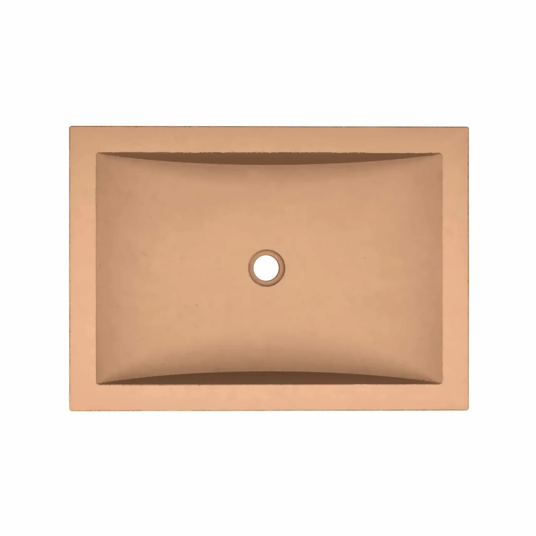 Native Trails Cabrillo 20.75" x 14.75" Rectangle Undermount NativeStone Concrete ADA Bathroom Sink, Terracotta, NSL2014-T