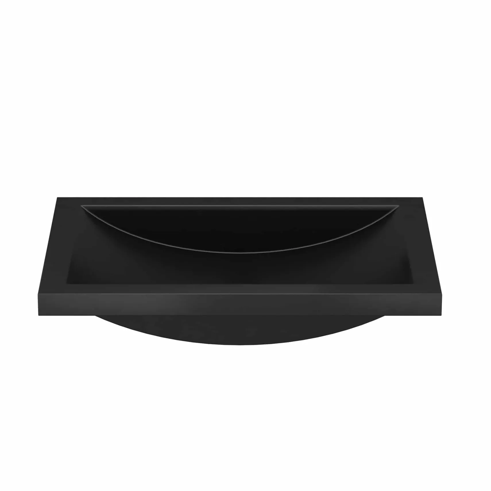 Native Trails Cabrillo 20.75" x 14.75" Rectangle Undermount NativeStone Concrete ADA Bathroom Sink, Charcoal, NSL2014-C