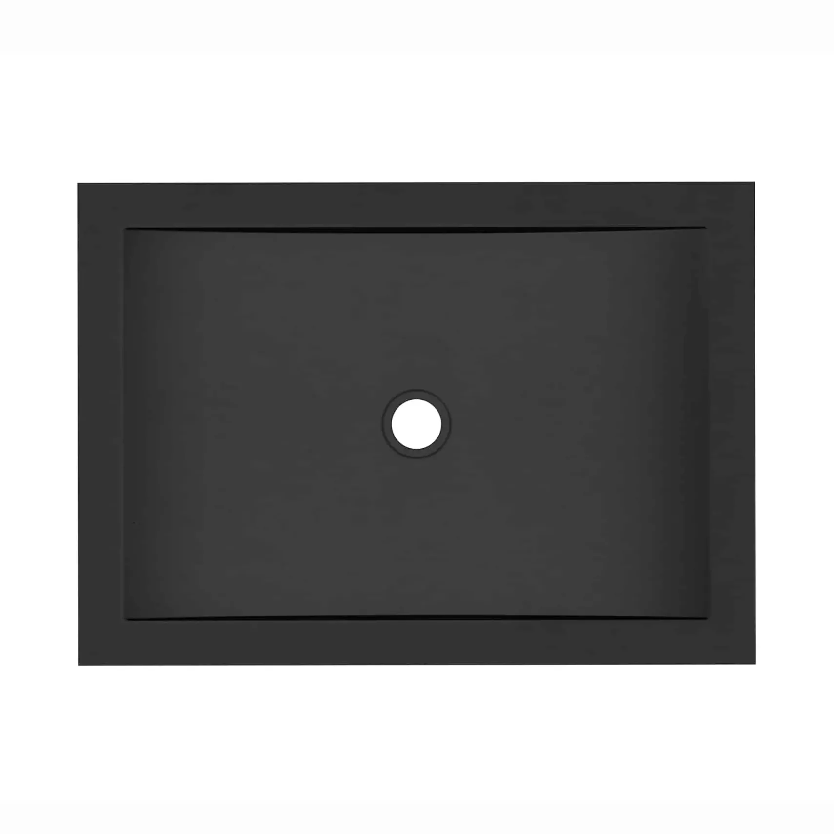 Native Trails Cabrillo 20.75" x 14.75" Rectangle Undermount NativeStone Concrete ADA Bathroom Sink, Charcoal, NSL2014-C