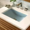 Native Trails Cabrillo 20.75" x 14.75" Rectangle Undermount NativeStone Concrete ADA Bathroom Sink, Ocean, NSL2014-O