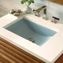 Native Trails Cabrillo 20.75" x 14.75" Rectangle Undermount NativeStone Concrete ADA Bathroom Sink, Ocean, NSL2014-O