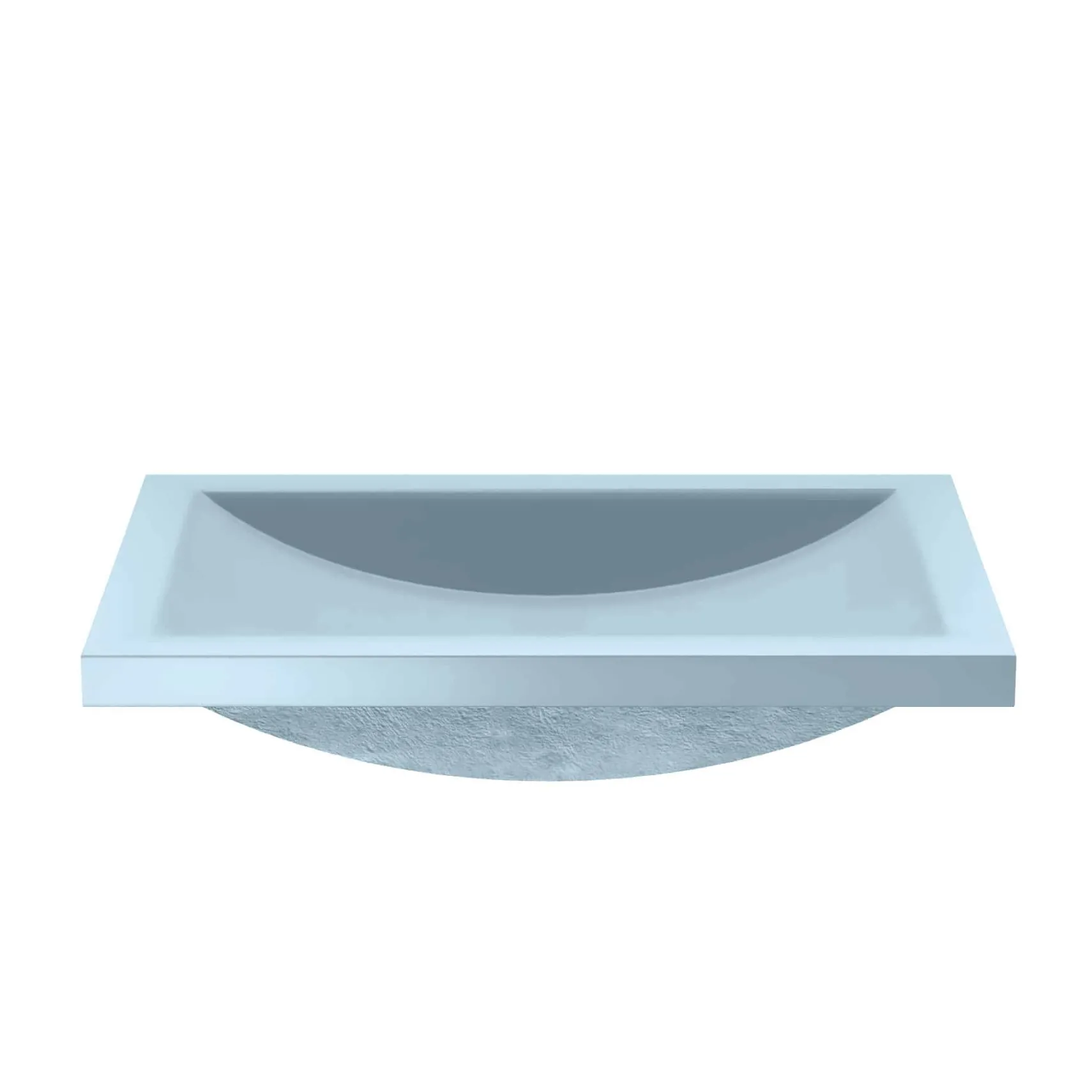 Native Trails Cabrillo 20.75" x 14.75" Rectangle Undermount NativeStone Concrete ADA Bathroom Sink, Ocean, NSL2014-O