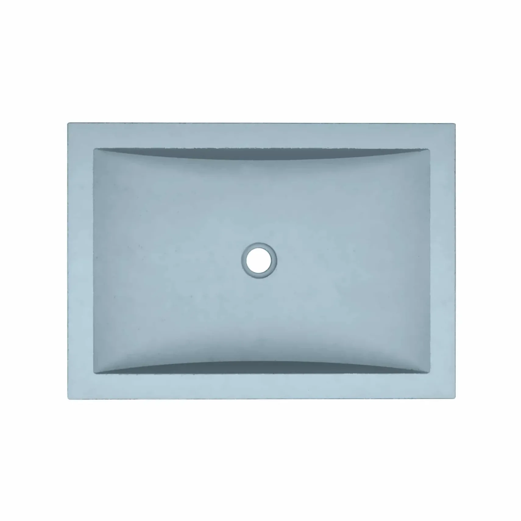 Native Trails Cabrillo 20.75" x 14.75" Rectangle Undermount NativeStone Concrete ADA Bathroom Sink, Ocean, NSL2014-O