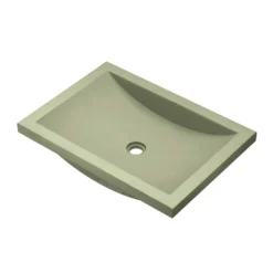 Native Trails Cabrillo 20.75" x 14.75" Rectangle Undermount NativeStone Concrete ADA Bathroom Sink, Sage, NSL2014-G