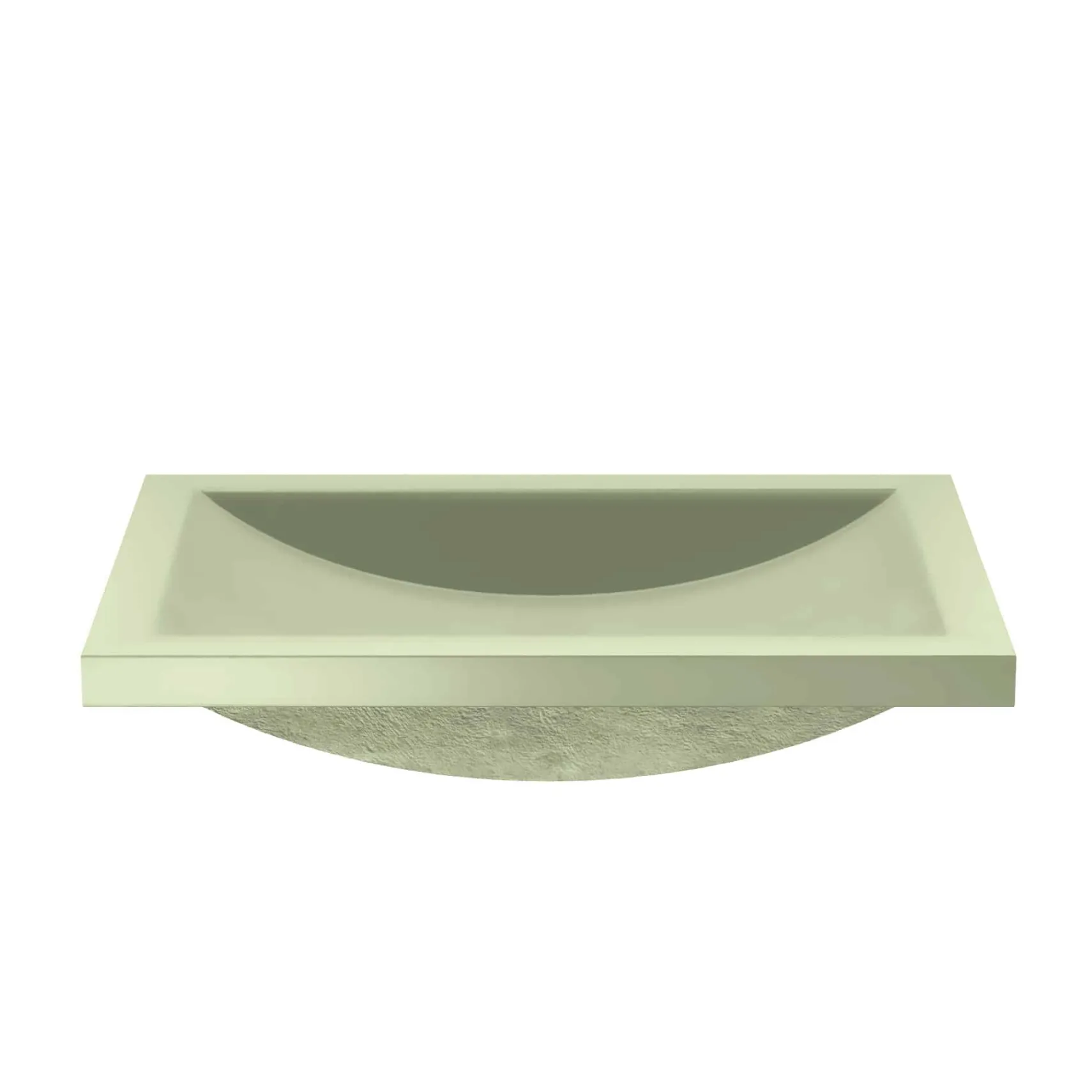 Native Trails Cabrillo 20.75" x 14.75" Rectangle Undermount NativeStone Concrete ADA Bathroom Sink, Sage, NSL2014-G