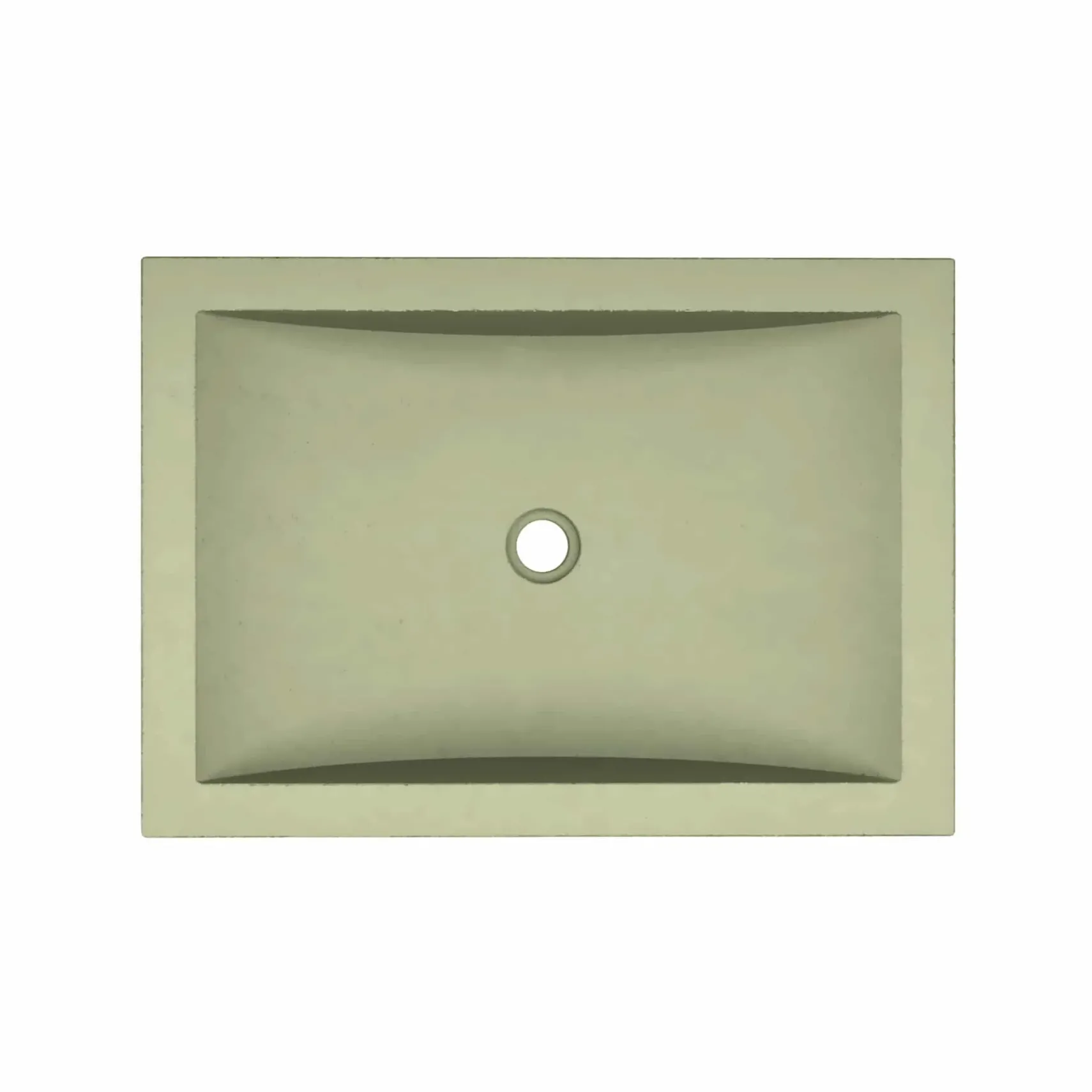 Native Trails Cabrillo 20.75" x 14.75" Rectangle Undermount NativeStone Concrete ADA Bathroom Sink, Sage, NSL2014-G