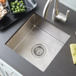 Native Trails Cantina 15" Nickel Bar/Prep Sink, Brushed Nickel, CPS534