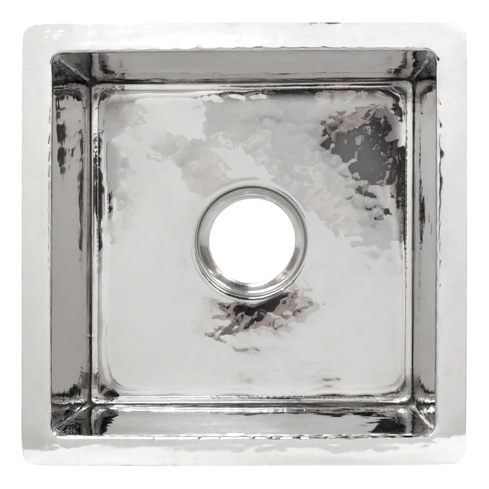 Native Trails Cantina 15" Square Nickel Bar/Prep Sink, Polished Nickel, CPS834-F