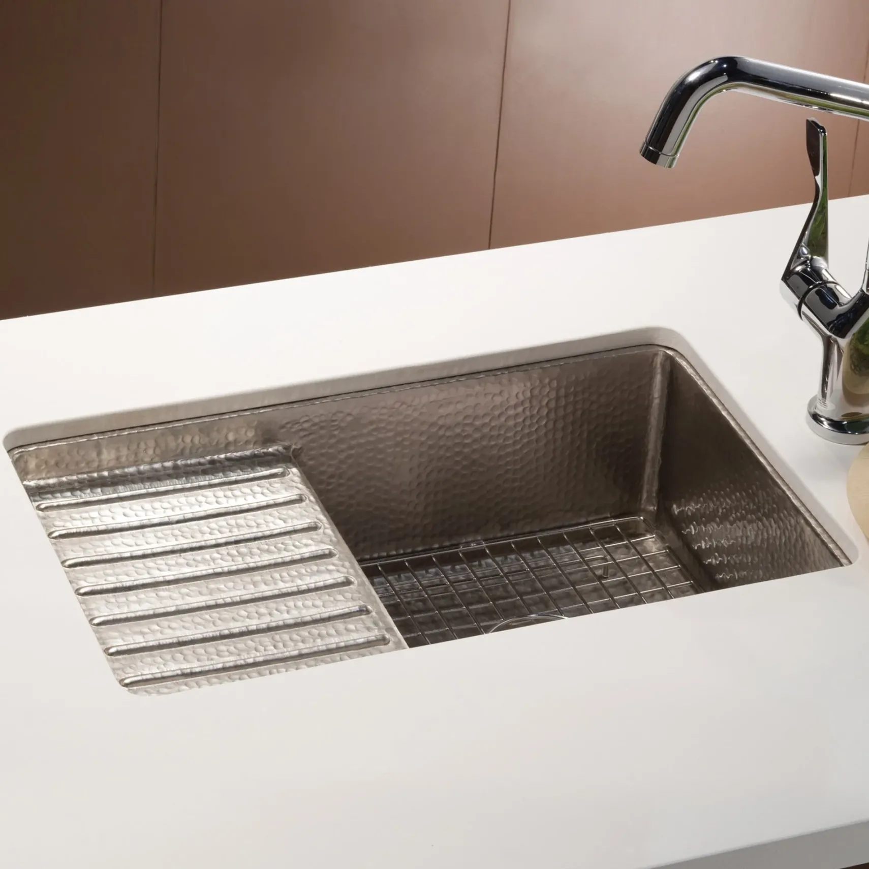 Native Trails Cantina Pro 24" Nickel Bar/Prep Sink, Brushed Nickel, CPS533