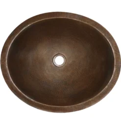 Native Trails Classic 19" Oval Copper Bathroom Sink, Antique Copper, CPS268