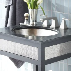 Native Trails Classic 19" Oval Nickel Bathroom Sink, Brushed Nickel, CPS568