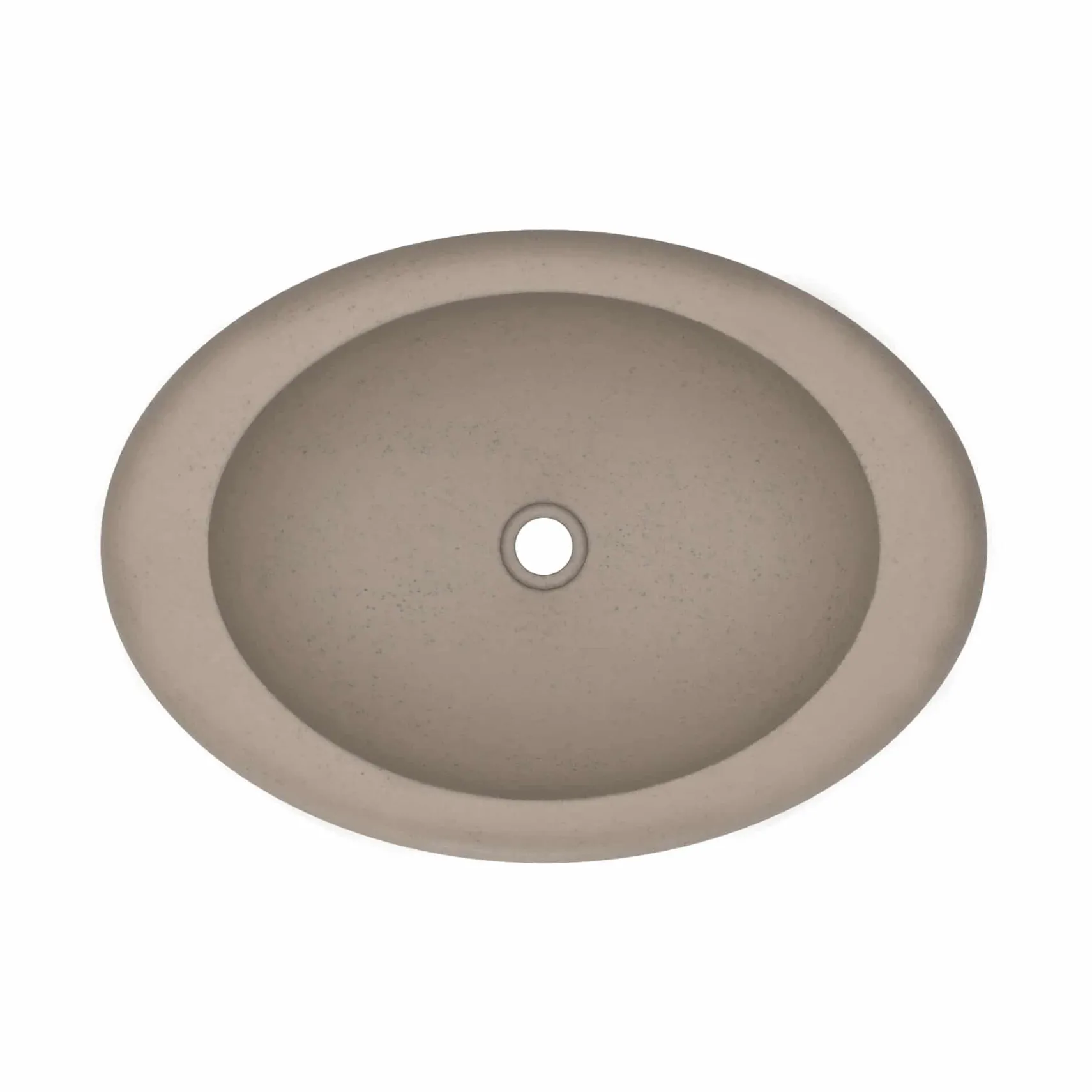 Native Trails Cuyama 21" Round NativeStone Concrete Bathroom Sink, Earth, NSL2115-E