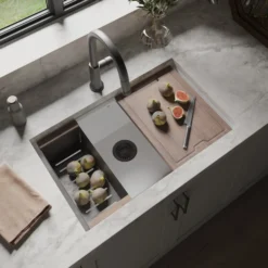 Native Trails Haven Concierge 31" Undermount Fireclay Workstation Kitchen Sink, White, FRKG3019-W