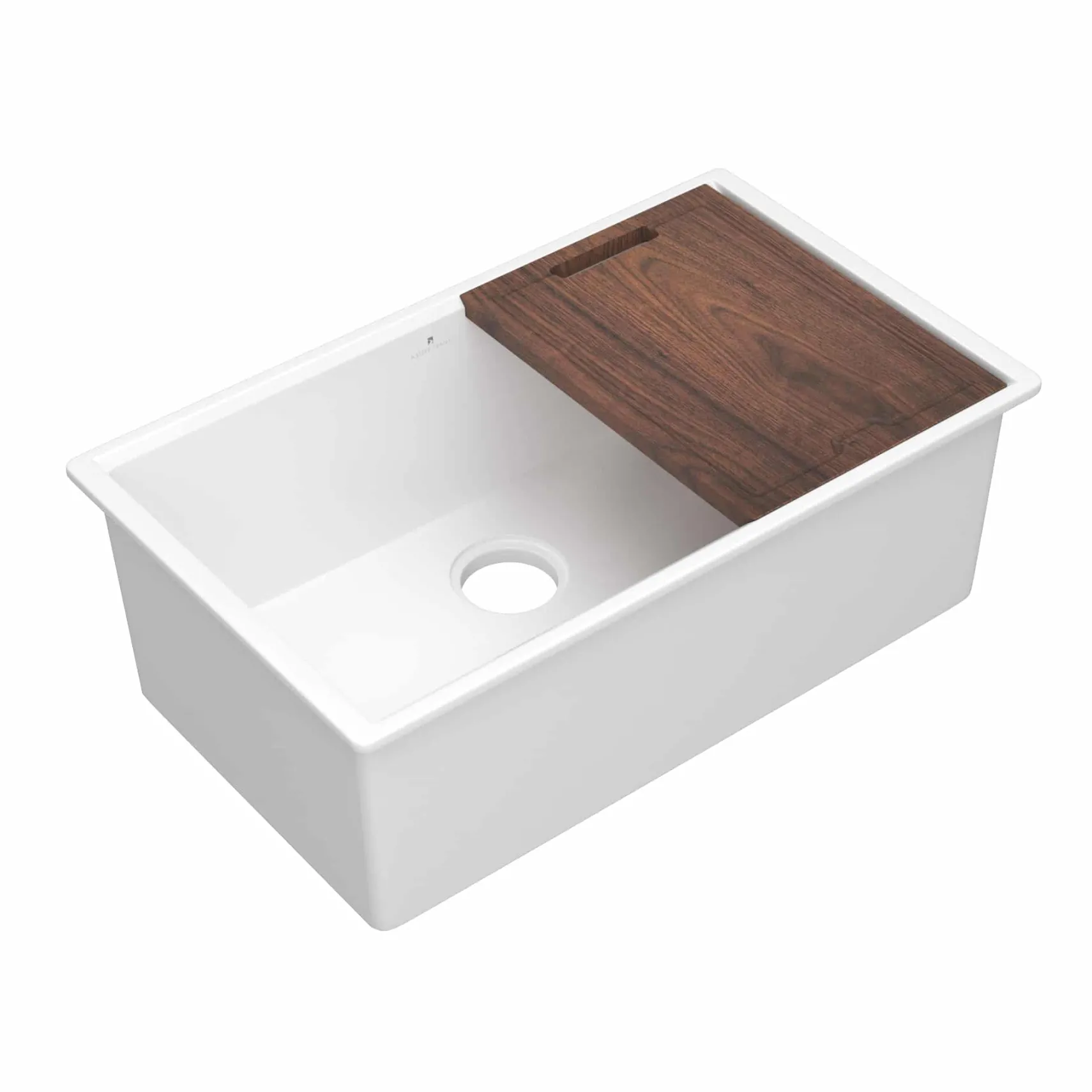 Native Trails Haven Concierge 31" Undermount Fireclay Workstation Kitchen Sink, White, FRKG3019-W