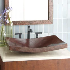 Native Trails Kohani 20" Rectangle Copper Bathroom Sink, Antique Copper, CPS257