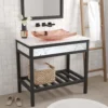 Native Trails Kohani 20" x 15" Rectangle Vessel Copper Bathroom Sink, Polished Copper, CPS457