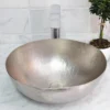 Native Trails Maestro 17" Oval Nickel Bathroom Sink, Brushed Nickel, CPS569