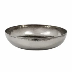 Native Trails Maestro 17" Round Vessel Nickel Bathroom Sink, Polished Nickel, CPS884