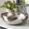 Native Trails Maestro 16" Round Nickel Bathroom Sink, Polished Nickel, CPS863
