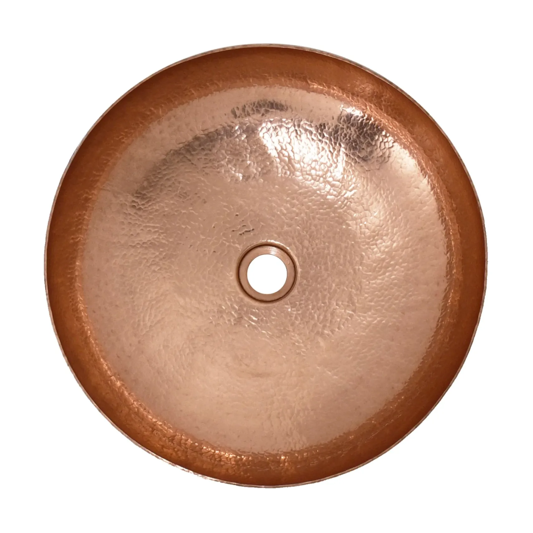 Native Trails Maestro 17" Round Vessel Copper Bathroom Sink, Polished Copper, CPS484