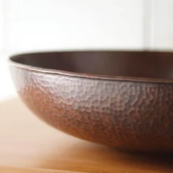 Native Trails Maestro 15" Round Copper Bathroom Sink, Antique Copper, CPS283