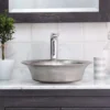 Native Trails Maestro 16" Round Nickel Bathroom Sink, Brushed Nickel, CPS571