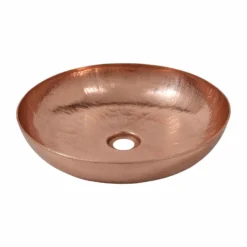 Native Trails Maestro 14.5" Round Vessel Copper Bathroom Sink, Polished Copper, CPS483