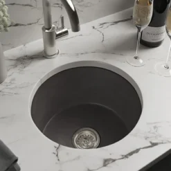 Native Trails Malibu 14" NativeStone Concrete Bar/Prep Sink, Slate, NSB1407-S