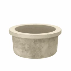 Native Trails Malibu 14" Round NativeStone Concrete Bar/Prep Sink, Sand, NSB1407-D