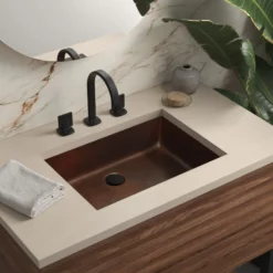 Native Trails Mandalay 20" Rectangular Undermount Copper Bathroom Sink, Antique Copper, CPS254-F