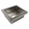 Native Trails Manhattan 17" Rectangle Nickel Bar/Prep Sink, Polished Nickel, CPS832