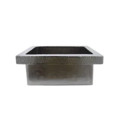 Native Trails Manhattan 17" Rectangle Nickel Bar/Prep Sink, Polished Nickel, CPS832