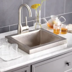 Native Trails Manhattan 17" Nickel Bar/Prep Sink, Brushed Nickel, CPS532