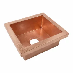 Native Trails Manhattan 17" Copper Bar/Prep Sink, Polished Copper, 16 Gauge, CPS432
