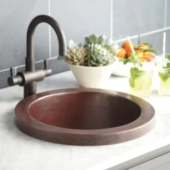 Native Trails Mojito 16" Copper Bar/Prep Sink, Antique Copper, CPS216